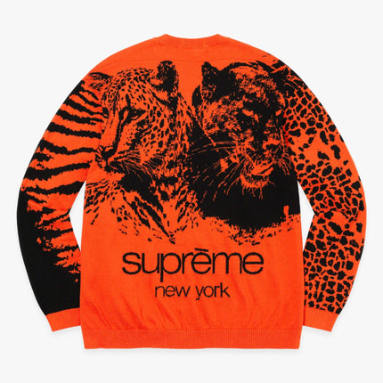 Supreme L/S Top 'Big Cats Jacquard' Orange (SS23) - SOLE SERIOUSS (2)