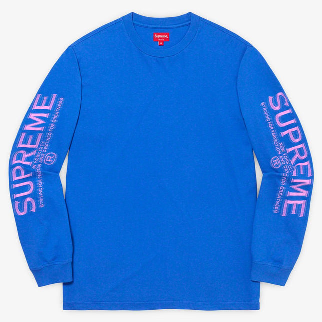 Supreme L/S Top 'Intarsia Sleeve' Blue (FW21) - SOLE SERIOUSS (1)