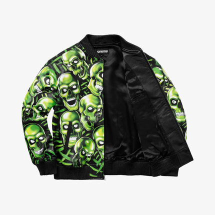 Supreme Leather Bomber Jacket 'Skull Pie' Black (SS18) - SOLE SERIOUSS (2)