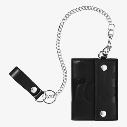 Supreme Leather Chain Wallet Black (FW25) | SOLE SERIOUSS [1]