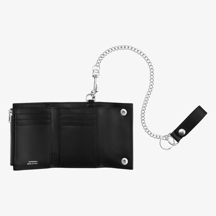 Supreme Leather Chain Wallet Black (FW25) | SOLE SERIOUSS [2]