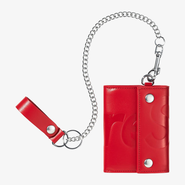 Supreme Leather Chain Wallet Red (FW25) | SOLE SERIOUSS [1]
