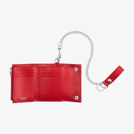 Supreme Leather Chain Wallet Red (FW25) | SOLE SERIOUSS [3]