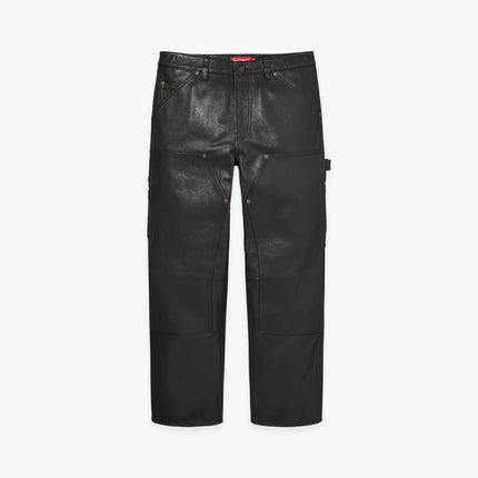 Supreme Leather Double Knee Pant Black (FW23) - SOLE SERIOUSS (1)