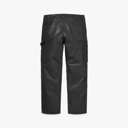 Supreme Leather Double Knee Pant Black (FW23) - SOLE SERIOUSS (2)