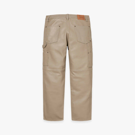 Supreme Leather Double Knee Pant Tan (FW23) - SOLE SERIOUSS (2)