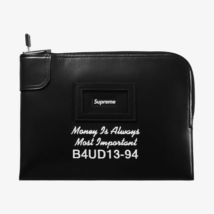 Supreme Leather Money Bag Black (FW25) | SOLE SERIOUSS [1]