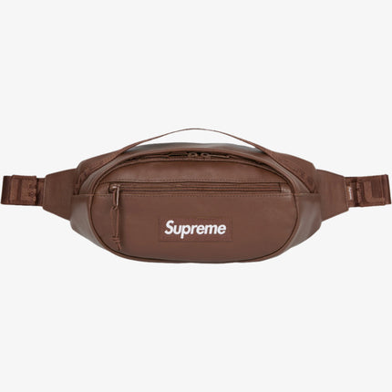 Supreme Leather Waist Bag Brown (FW24) | SOLE SERIOUSS [1]