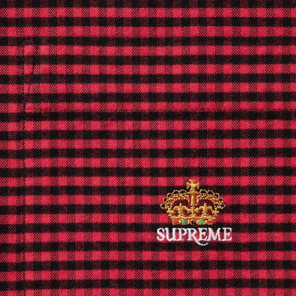 Supreme Loose Fit Flannel Oxford Shirt Red Plaid (FW24) - SOLE SERIOUSS (2)