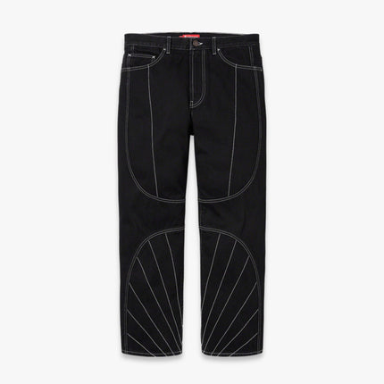 Supreme Loose Fit Jean 'Radial Embroidered' Black (FW23) - SOLE SERIOUSS (1)