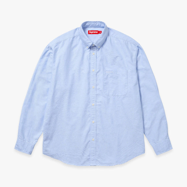 Supreme Loose Fit Oxford Shirt Light Blue (FW23) - SOLE SERIOUSS (1)