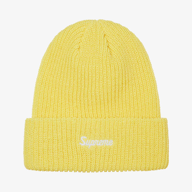 Supreme Loose Gauge Beanie Light Yellow (FW21) - SOLE SERIOUSS (1)