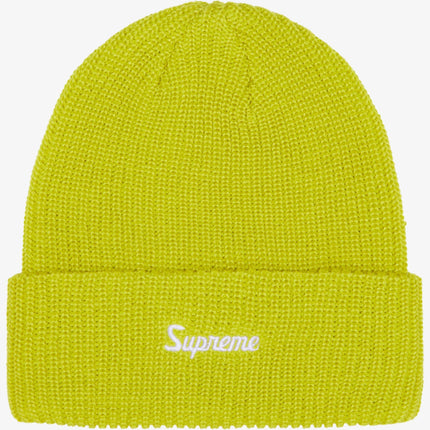 Supreme Loose Gauge Beanie Lime Yellow (FW24) - SOLE SERIOUSS (1)