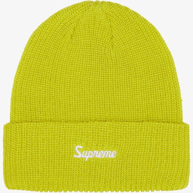 Supreme Loose Gauge Beanie Lime Yellow (FW24) - SOLE SERIOUSS (1)