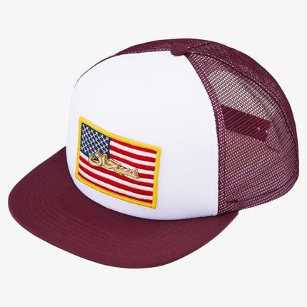 Supreme Mesh Back 5-Panel 'Name Plate' Maroon (SS23) - SOLE SERIOUSS (1)