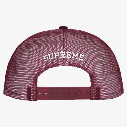 Supreme Mesh Back 5-Panel 'Name Plate' Maroon (SS23) - SOLE SERIOUSS (2)