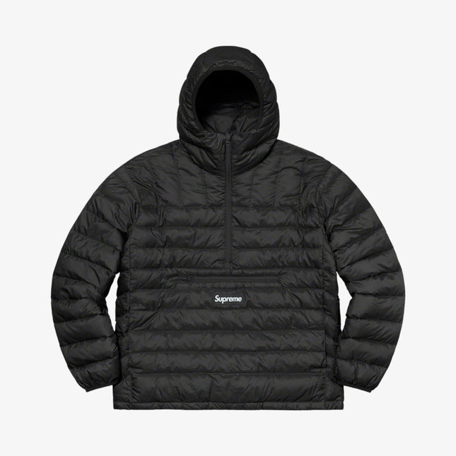 Supreme Micro Down Half Zip Hooded Pullover Black (FW21) - SOLE SERIOUSS (1)