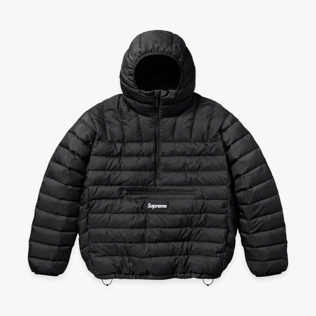 Supreme Micro Down Half Zip Hooded Pullover Black (FW23) - SOLE SERIOUSS (1)