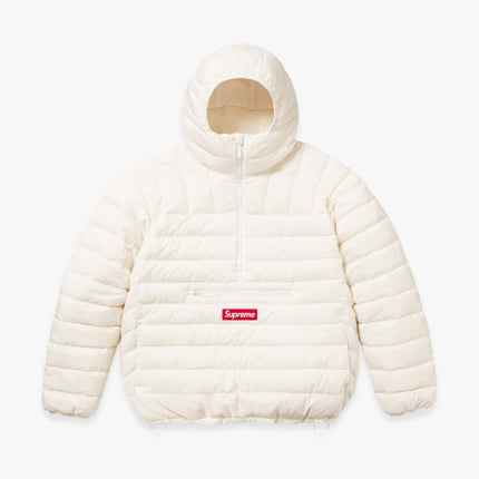 Supreme Micro Down Half Zip Hooded Pullover White (FW23) - SOLE SERIOUSS (1)