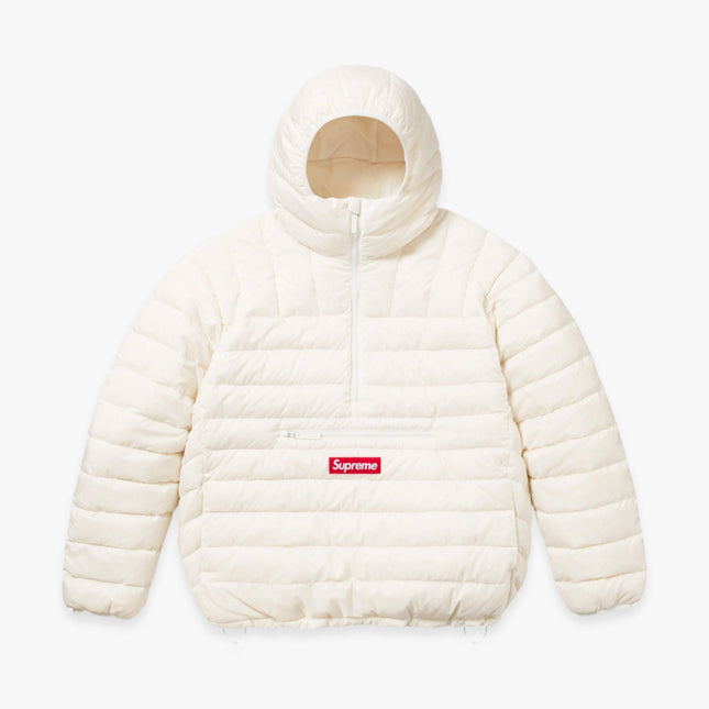 Supreme Micro Down Half Zip Hooded Pullover White (FW23) - SOLE SERIOUSS (1)