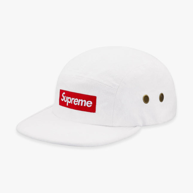 Supreme Napped Canvas Camp Cap White (FW18) - SOLE SERIOUSS (1)