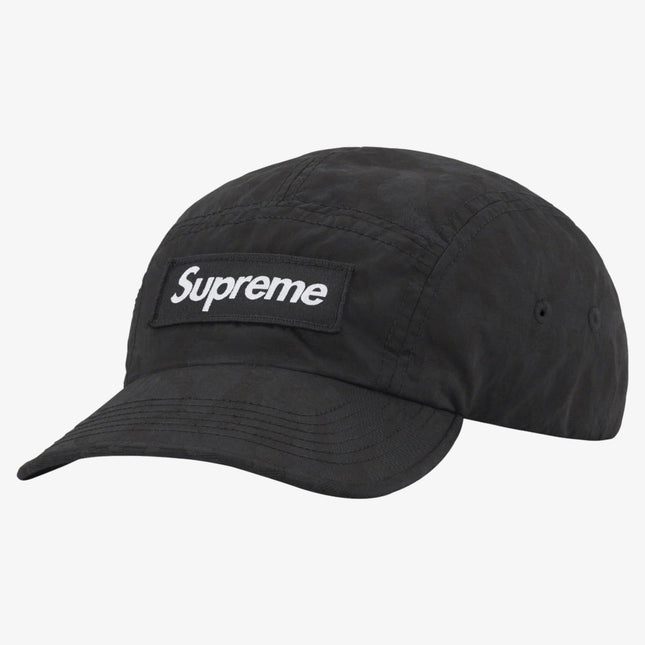 Supreme Nylon Camp Cap 'Overdyed Camo' Black (SS23) - SOLE SERIOUSS (1)