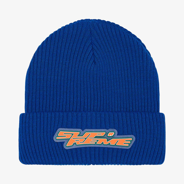 Supreme Patch Beanie 'Raised Logo' Royal (FW21) - SOLE SERIOUSS (1)