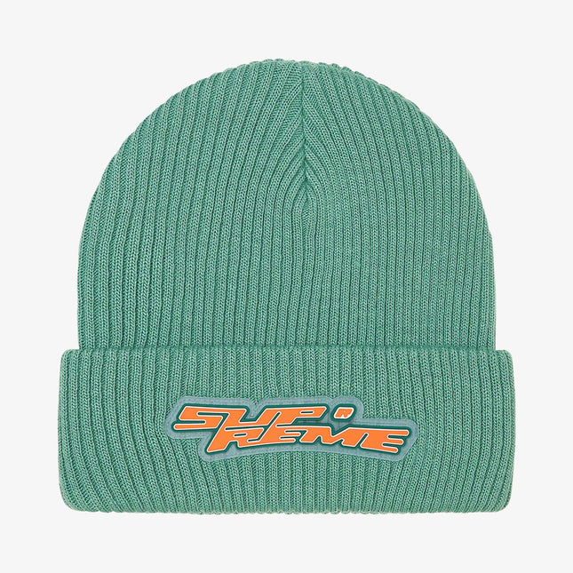 Supreme Patch Beanie 'Raised Logo' Sage (FW21) - SOLE SERIOUSS (1)