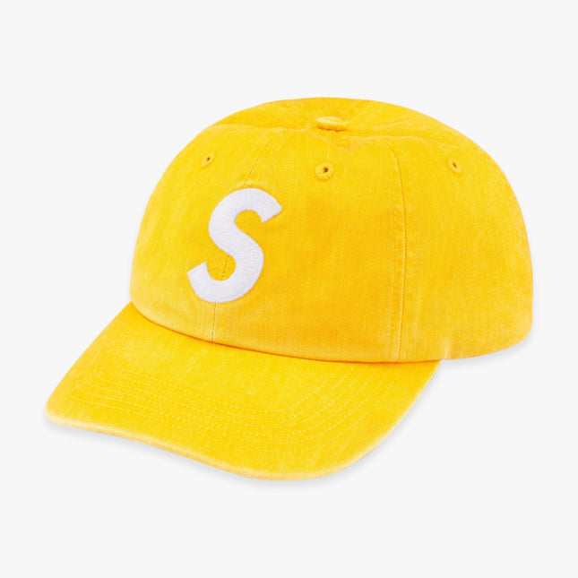 Supreme Pigment Print 6-Panel Cap 'S Logo' Yellow (FW23) - SOLE SERIOUSS (1)