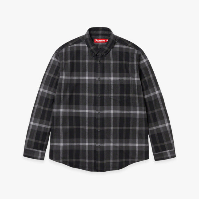 Supreme Plaid Flannel Shirt Black (FW23) - SOLE SERIOUSS (1)