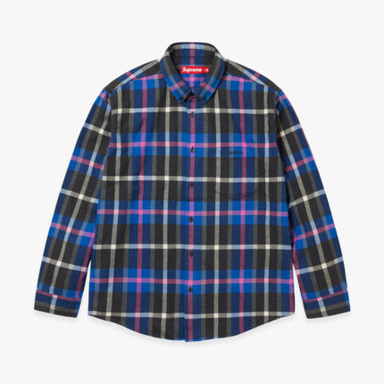 Supreme Plaid Flannel Shirt Blue (FW23) - SOLE SERIOUSS (1)