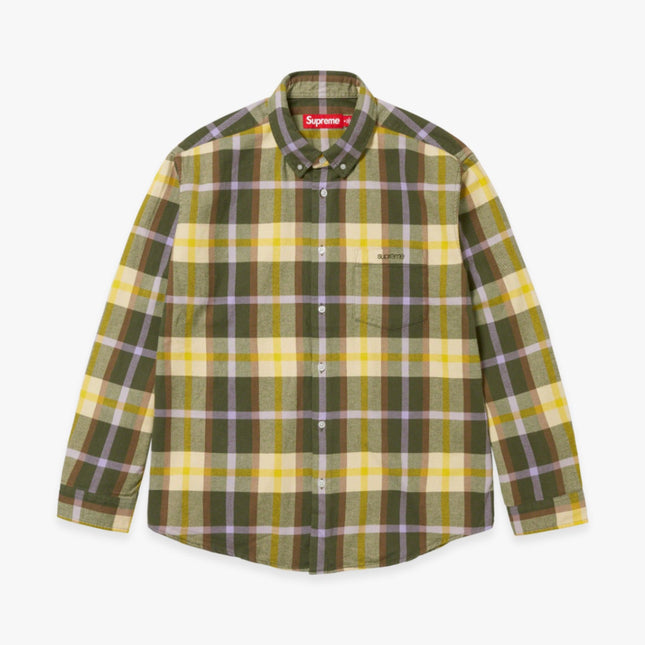 Supreme Plaid Flannel Shirt Green (FW23) - SOLE SERIOUSS (1)