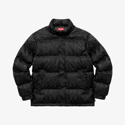 Supreme Puffy Jacket 'Fuck Jacquard' Black (FW17) - SOLE SERIOUSS (1)