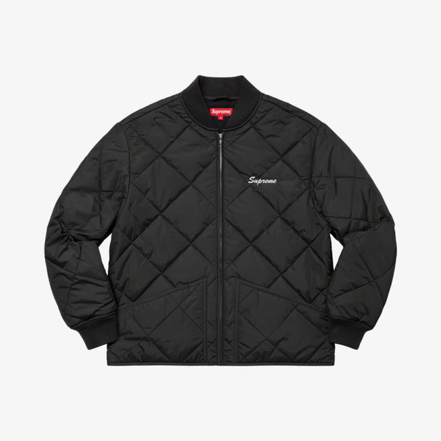 Supreme Quilted Work Jacket 'Quit Your Job' Black (FW21) - SOLE SERIOUSS (1)