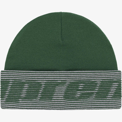 Supreme Reflective Jacquard Beanie Dark Green (FW24) - SOLE SERIOUSS (1)