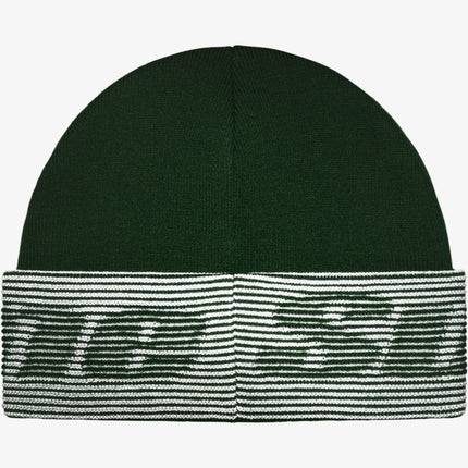 Supreme Reflective Jacquard Beanie Dark Green (FW24) - SOLE SERIOUSS (4)