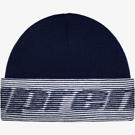 Supreme Reflective Jacquard Beanie Navy (FW24) - SOLE SERIOUSS (2)