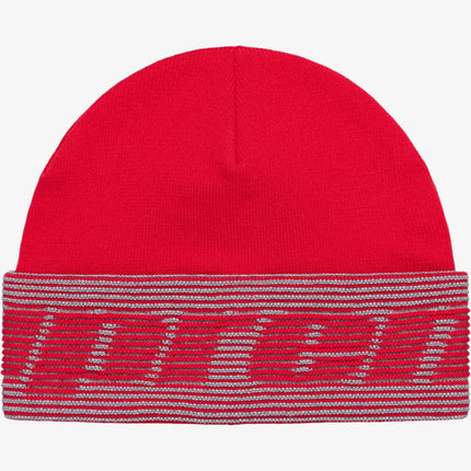 Supreme Reflective Jacquard Beanie Red (FW24) - SOLE SERIOUSS (1)