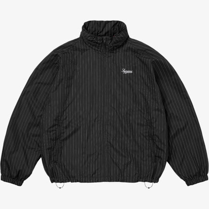 Supreme Reflective Pinstripe Track Jacket Black (FW24) - SOLE SERIOUSS (1)