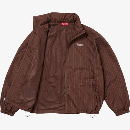 Supreme Reflective Pinstripe Track Jacket Brown (FW24) - SOLE SERIOUSS (3)