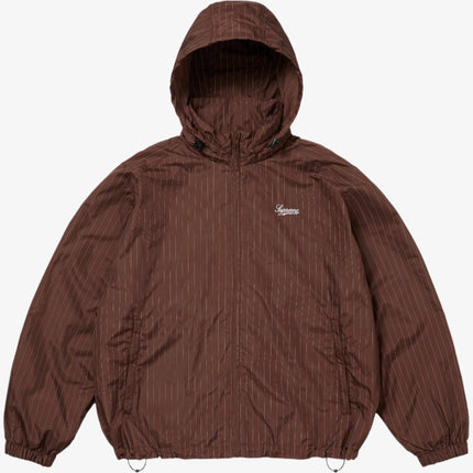 Supreme Reflective Pinstripe Track Jacket Brown (FW24) - SOLE SERIOUSS (5)