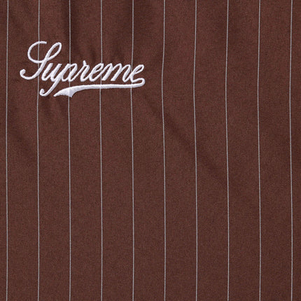 Supreme Reflective Pinstripe Track Jacket Brown (FW24) - SOLE SERIOUSS (6)