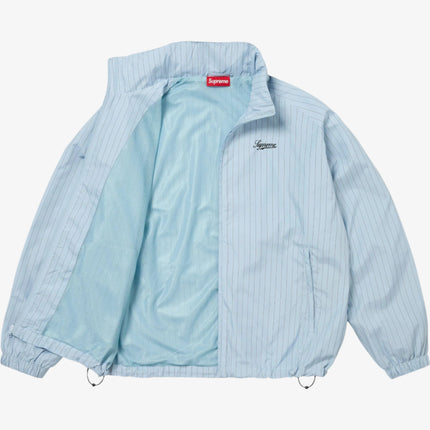 Supreme Reflective Pinstripe Track Jacket Light Blue (FW24) - SOLE SERIOUSS (3)