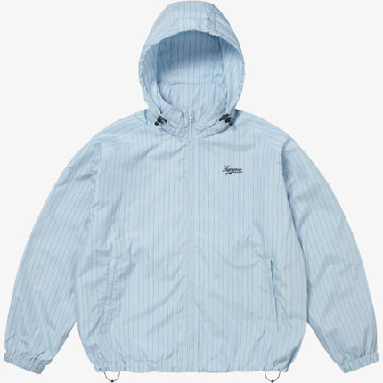 Supreme Reflective Pinstripe Track Jacket Light Blue (FW24) - SOLE SERIOUSS (5)