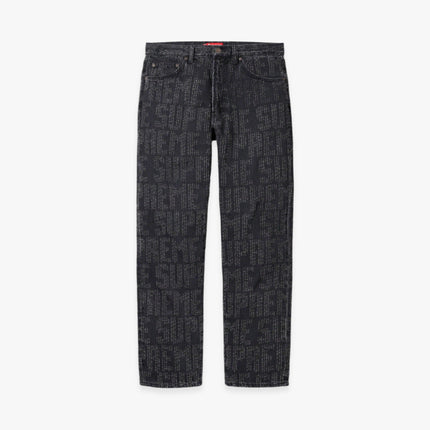 Supreme Regular Jean 'Needle Punch' Washed Black (FW23) - SOLE SERIOUSS (1)