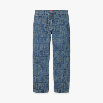 Supreme Regular Jean 'Needle Punch' Washed Blue (FW23) - SOLE SERIOUSS (1)