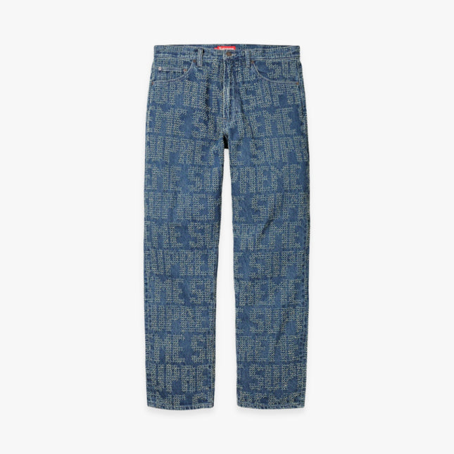 Supreme Regular Jean 'Needle Punch' Washed Blue (FW23) - SOLE SERIOUSS (1)