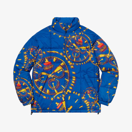 Supreme Reversible Puffy Jacket 'Watches' Blue (FW20) - SOLE SERIOUSS (1)