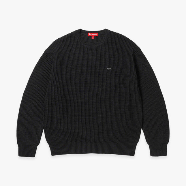 Supreme Ribbed Sweater 'Small Box' Black (FW23) - SOLE SERIOUSS (1)