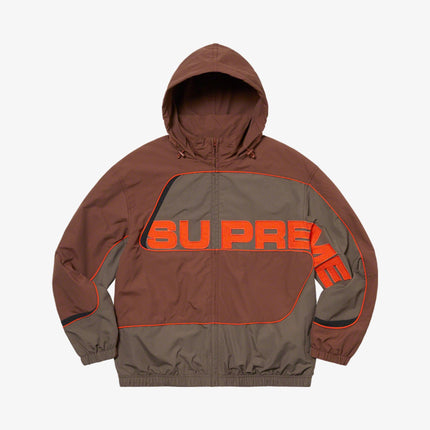 Supreme S Paneled Track Jacket Brown (FW21) - SOLE SERIOUSS (1)